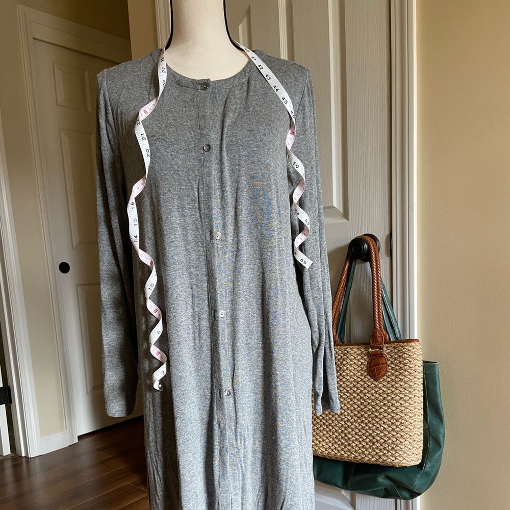 J.Jill Long Heather Grey Sweater.